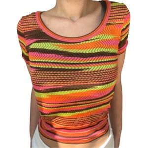 vintage y2k Missoni Sport colorful knit top